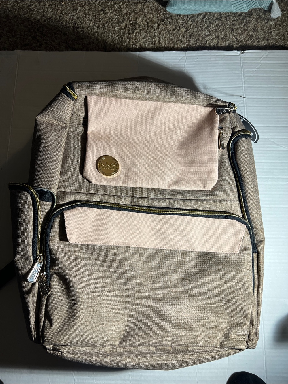 We R Memory Keepers Pink & Tan Women's Backpack - Picture 4 of 5
